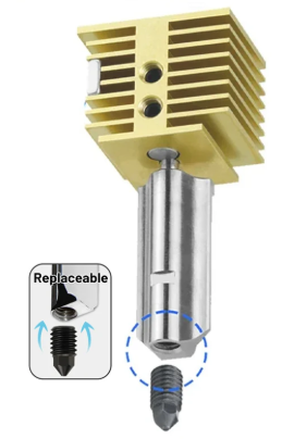 Hotend 0.4 – “Bambu Lab” A1 Mini / A1 / A2L c/ nozzle destacável