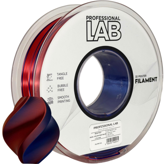 Prof. Lab PLA Silk Bicolor Red & Blue