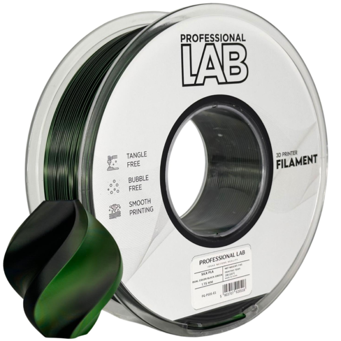 Prof. Lab PLA Silk Bicolor Black & Green