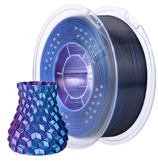 Elegoo PLA Silk Azul, Roxo e Preto