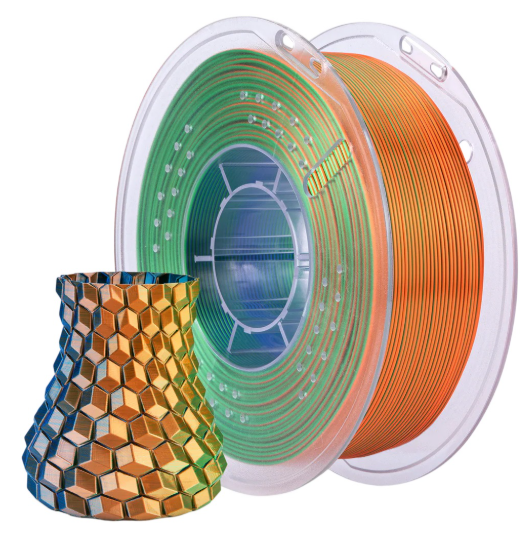 Elegoo PLA Silk Azul, Verde e Laranja